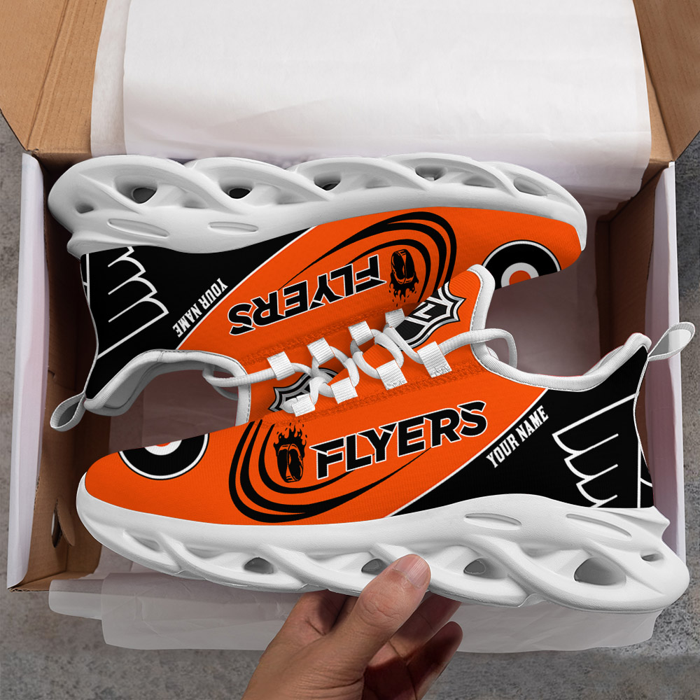 Custom Name Philadelphia Flyers PERSONALIZED MAX SOUL SHOES DS006 - Famjoys Custom Name Philadelphia Flyers PERSONALIZED MAX SOUL SHOES DS006 - Famjoys