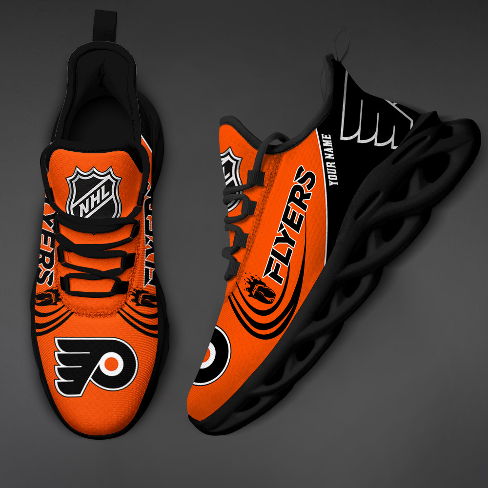 Custom Name Philadelphia Flyers PERSONALIZED MAX SOUL SHOES DS006 - Famjoys Custom Name Philadelphia Flyers PERSONALIZED MAX SOUL SHOES DS006 - Famjoys