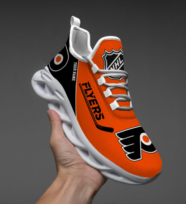 Custom Name Philadelphia Flyers PERSONALIZED MAX SOUL SHOES DS006 NEW 2022 M1 - Famjoys Custom Name Philadelphia Flyers PERSONALIZED MAX SOUL SHOES DS006 NEW 2022 M1 - Famjoys