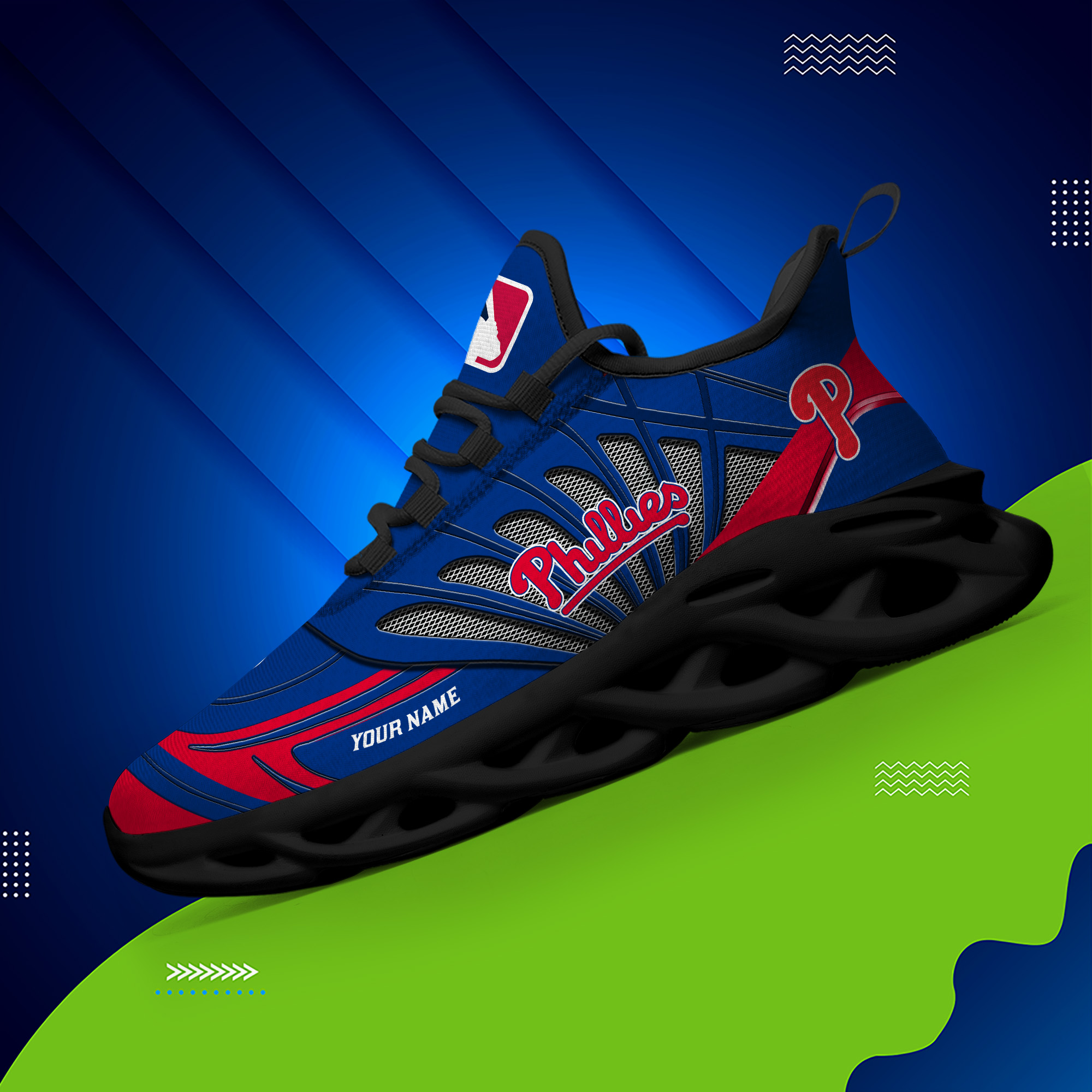 Custom Name Philadelphia Phillies PERSONALIZED MAX SOUL SHOES DS005 - Famjoys Custom Name Philadelphia Phillies PERSONALIZED MAX SOUL SHOES DS005 - Famjoys
