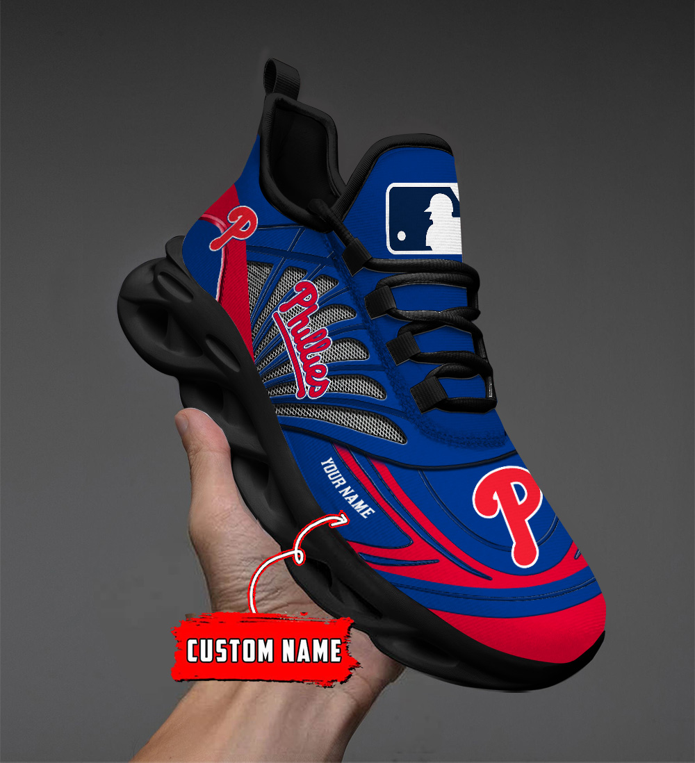 Custom Name Philadelphia Phillies PERSONALIZED MAX SOUL SHOES DS005 - Famjoys Custom Name Philadelphia Phillies PERSONALIZED MAX SOUL SHOES DS005 - Famjoys