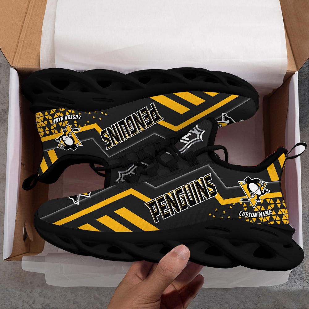 Custom Name Pittsburgh Penguins PERSONALIZED MAX SOUL SHOES DS001 NEW 2022 - Famjoys Custom Name Pittsburgh Penguins PERSONALIZED MAX SOUL SHOES DS001 NEW 2022 - Famjoys