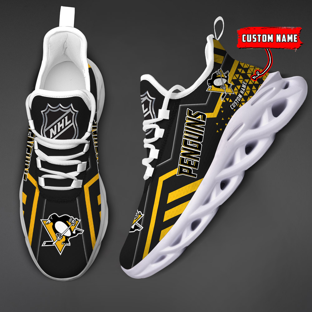 Custom Name Pittsburgh Penguins PERSONALIZED MAX SOUL SHOES DS001 NEW 2022 - Famjoys Custom Name Pittsburgh Penguins PERSONALIZED MAX SOUL SHOES DS001 NEW 2022 - Famjoys