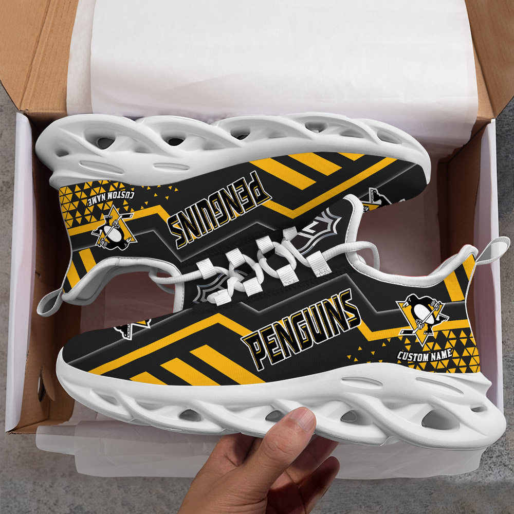 Custom Name Pittsburgh Penguins PERSONALIZED MAX SOUL SHOES DS001 NEW 2022 - Famjoys Custom Name Pittsburgh Penguins PERSONALIZED MAX SOUL SHOES DS001 NEW 2022 - Famjoys