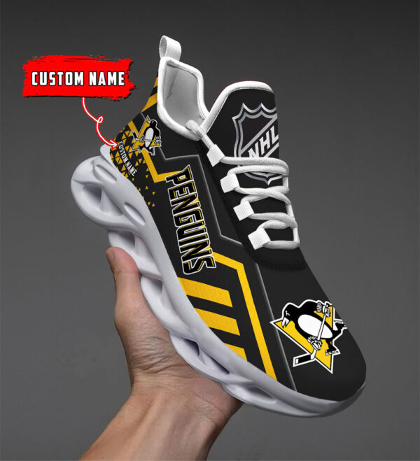 Custom Name Pittsburgh Penguins PERSONALIZED MAX SOUL SHOES DS001 NEW 2022 - Famjoys Custom Name Pittsburgh Penguins PERSONALIZED MAX SOUL SHOES DS001 NEW 2022 - Famjoys