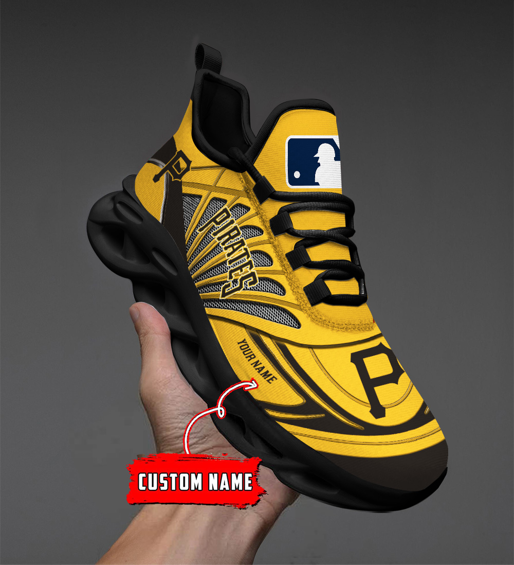Custom Name Pittsburgh Pirates PERSONALIZED MAX SOUL SHOES DS005 - Famjoys Custom Name Pittsburgh Pirates PERSONALIZED MAX SOUL SHOES DS005 - Famjoys