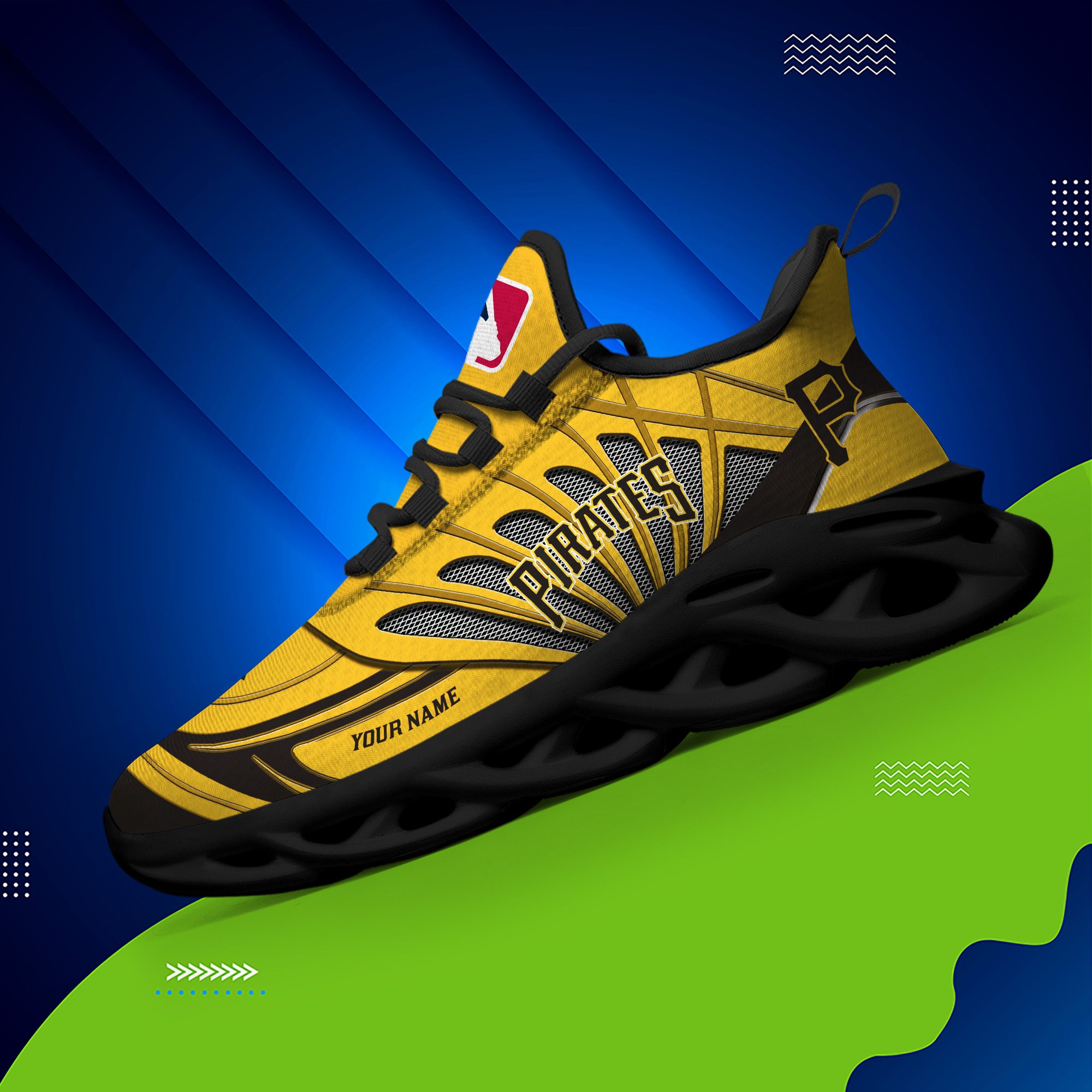 Custom Name Pittsburgh Pirates PERSONALIZED MAX SOUL SHOES DS005 - Famjoys Custom Name Pittsburgh Pirates PERSONALIZED MAX SOUL SHOES DS005 - Famjoys