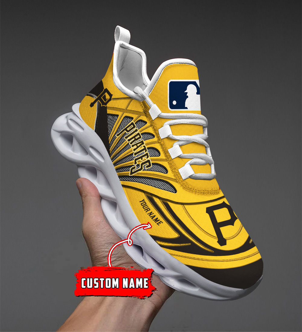 Custom Name Pittsburgh Pirates PERSONALIZED MAX SOUL SHOES DS005 - Famjoys Custom Name Pittsburgh Pirates PERSONALIZED MAX SOUL SHOES DS005 - Famjoys