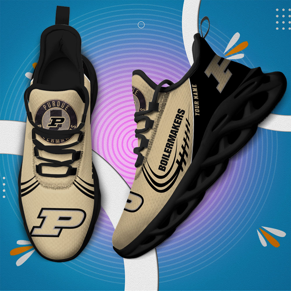 Custom Name Purdue Boilermakers PERSONALIZED MAX SOUL SHOES DS006 - Famjoys Custom Name Purdue Boilermakers PERSONALIZED MAX SOUL SHOES DS006 - Famjoys