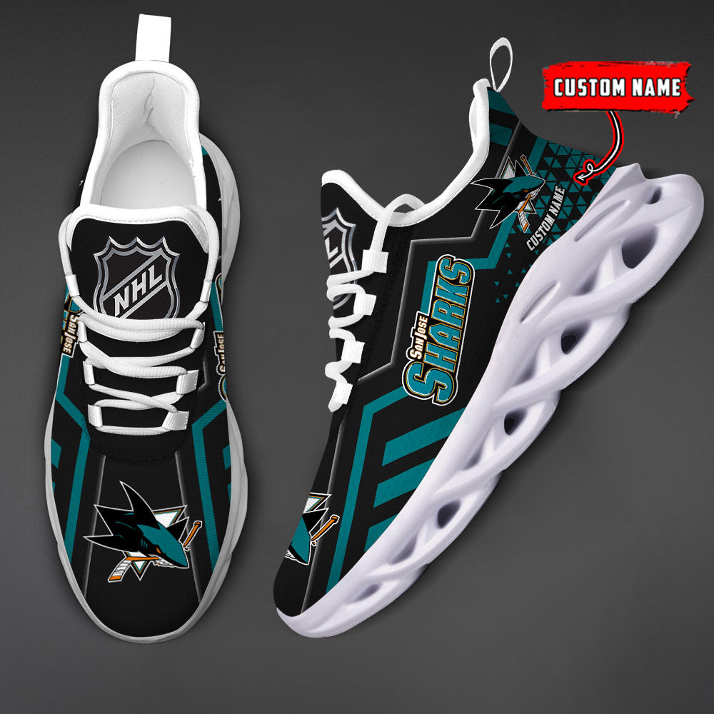 Custom Name San Jose Sharks PERSONALIZED MAX SOUL SHOES DS001 NEW 2022 - Famjoys Custom Name San Jose Sharks PERSONALIZED MAX SOUL SHOES DS001 NEW 2022 - Famjoys