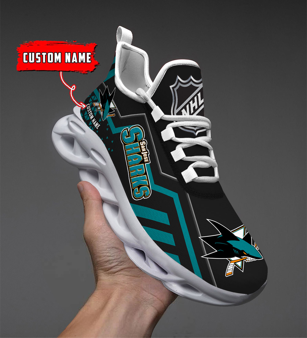 Custom Name San Jose Sharks PERSONALIZED MAX SOUL SHOES DS001 NEW 2022 - Famjoys Custom Name San Jose Sharks PERSONALIZED MAX SOUL SHOES DS001 NEW 2022 - Famjoys