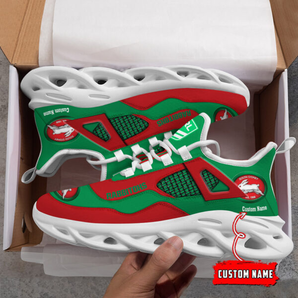 Custom Name South Sydney Rabbitohs NRL MAX SOUL SHOES DS001 - Famjoys Custom Name South Sydney Rabbitohs NRL MAX SOUL SHOES DS001 - Famjoys