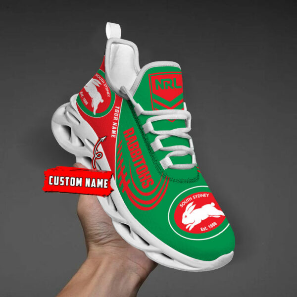 Custom Name South Sydney Rabbitohs PERSONALIZED MAX SOUL SHOES DS006 - Famjoys Custom Name South Sydney Rabbitohs PERSONALIZED MAX SOUL SHOES DS006 - Famjoys
