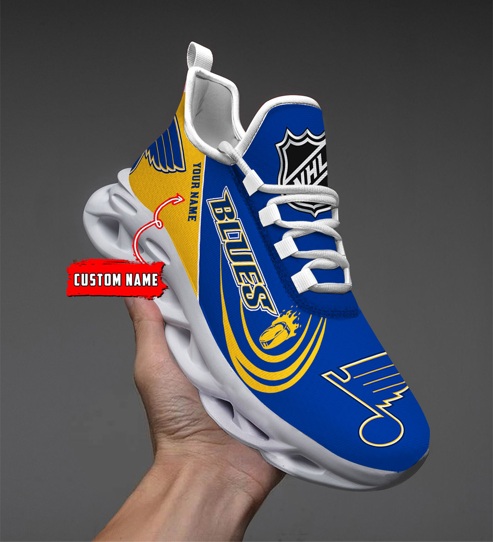 Custom Name St. Louis Blues PERSONALIZED MAX SOUL SHOES DS006 - Famjoys Custom Name St. Louis Blues PERSONALIZED MAX SOUL SHOES DS006 - Famjoys