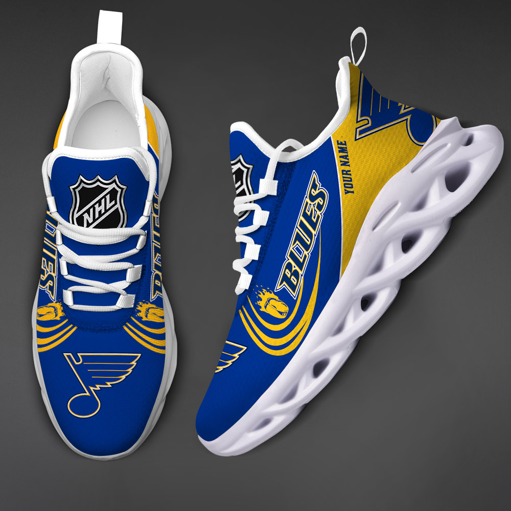 Custom Name St. Louis Blues PERSONALIZED MAX SOUL SHOES DS006 - Famjoys Custom Name St. Louis Blues PERSONALIZED MAX SOUL SHOES DS006 - Famjoys