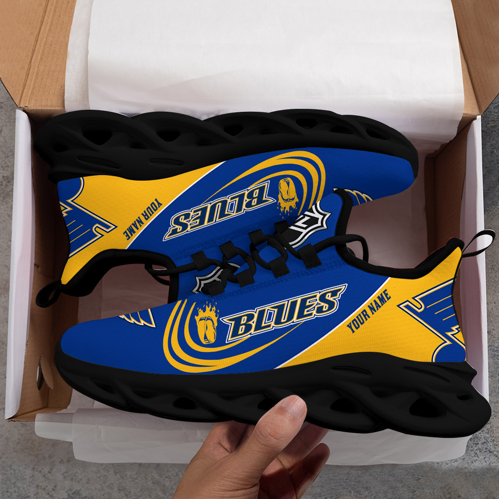 Custom Name St. Louis Blues PERSONALIZED MAX SOUL SHOES DS006 - Famjoys Custom Name St. Louis Blues PERSONALIZED MAX SOUL SHOES DS006 - Famjoys