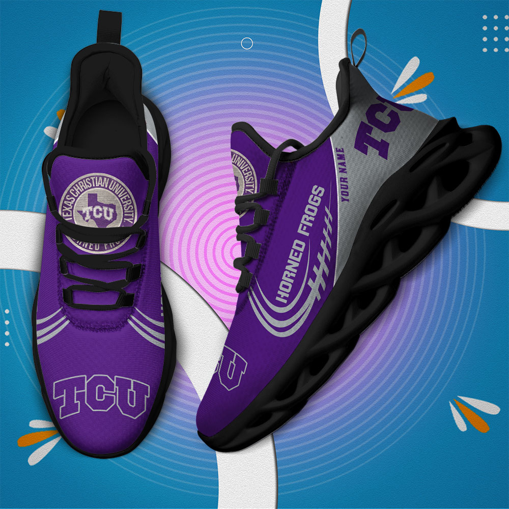 Custom Name TCU Horned Frogs PERSONALIZED MAX SOUL SHOES DS006 - Famjoys Custom Name TCU Horned Frogs PERSONALIZED MAX SOUL SHOES DS006 - Famjoys