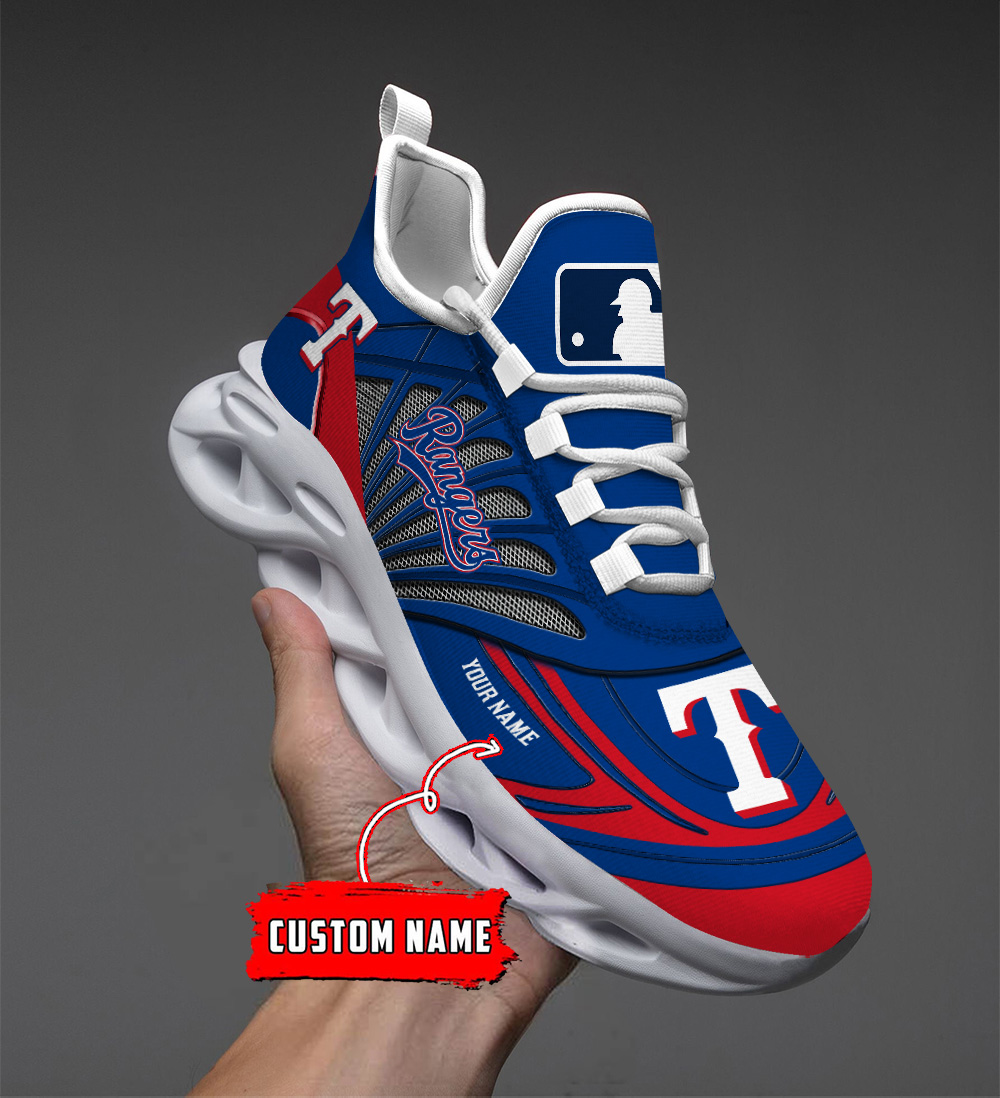 Custom Name Texas Rangers PERSONALIZED MAX SOUL SHOES DS005 - Famjoys Custom Name Texas Rangers PERSONALIZED MAX SOUL SHOES DS005 - Famjoys