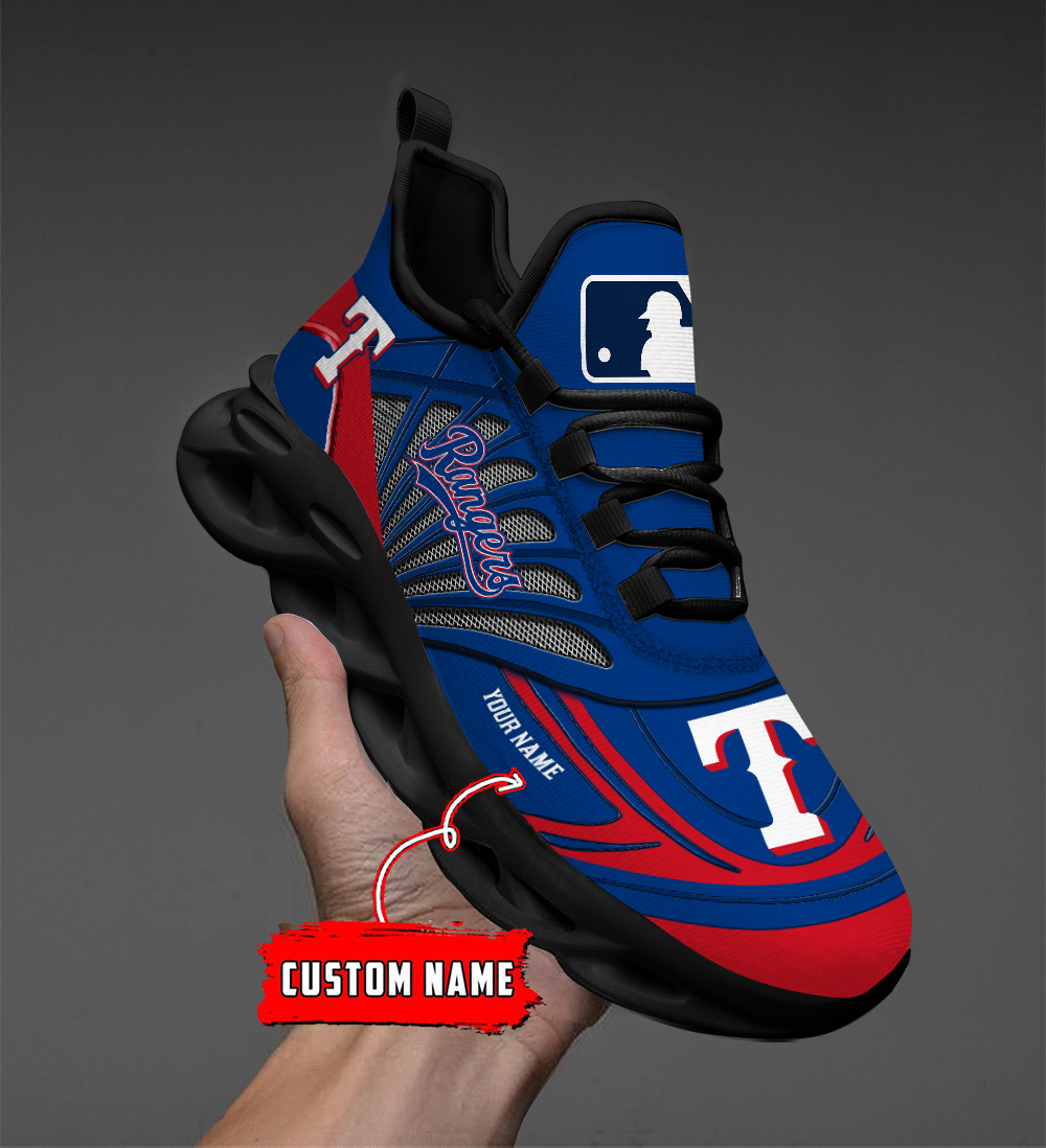 Custom Name Texas Rangers PERSONALIZED MAX SOUL SHOES DS005 - Famjoys Custom Name Texas Rangers PERSONALIZED MAX SOUL SHOES DS005 - Famjoys