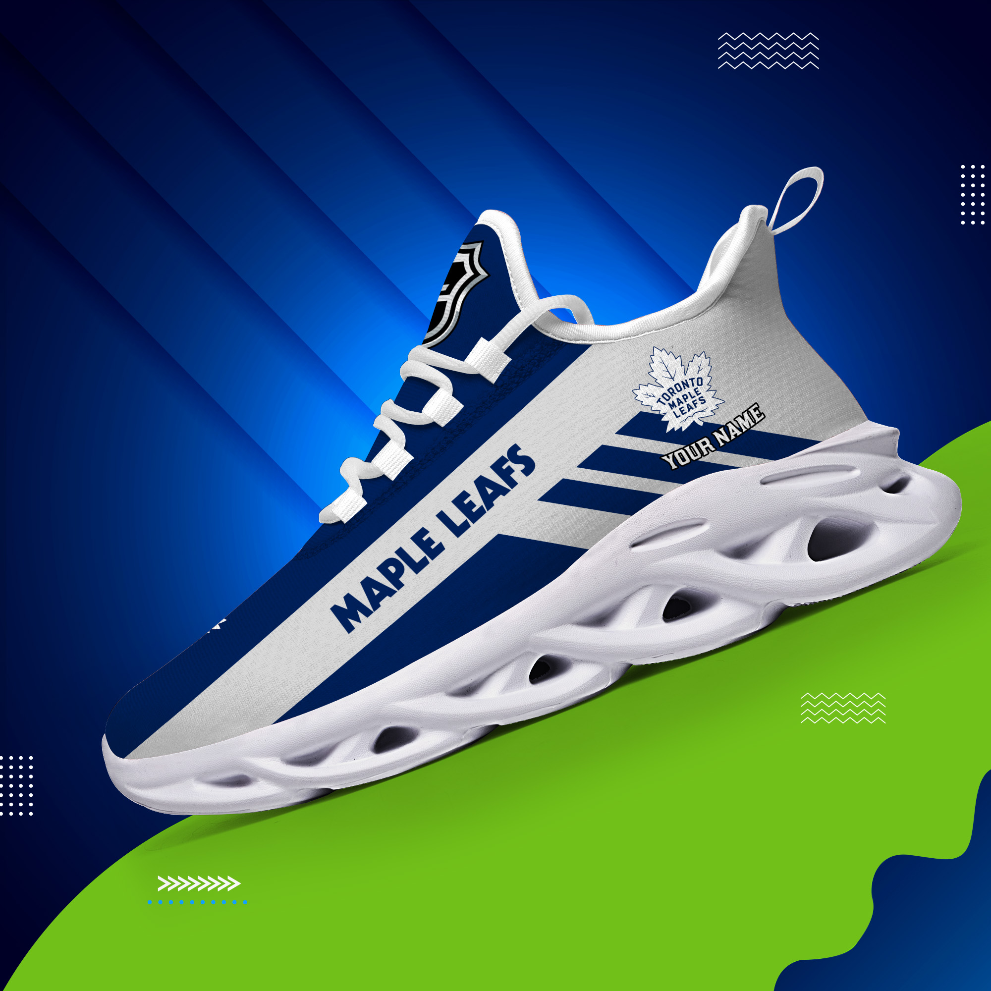 Custom Name Toronto Maple Leafs PERSONALIZED MAX SOUL SHOES DS004 - Famjoys Custom Name Toronto Maple Leafs PERSONALIZED MAX SOUL SHOES DS004 - Famjoys