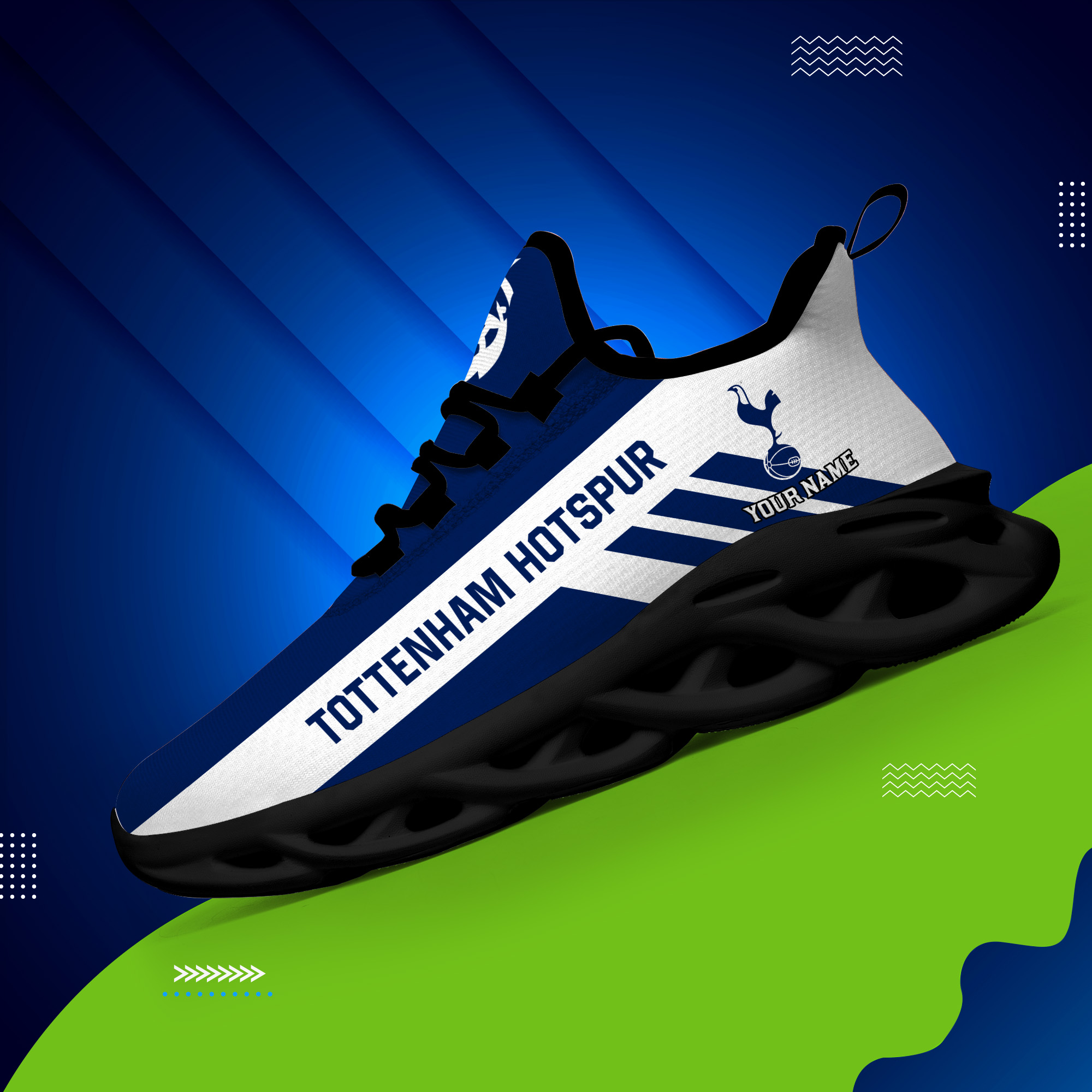 Custom Name Tottenham Hotspur PERSONALIZED MAX SOUL SHOES DS006 EPL - Famjoys Custom Name Tottenham Hotspur PERSONALIZED MAX SOUL SHOES DS006 EPL - Famjoys