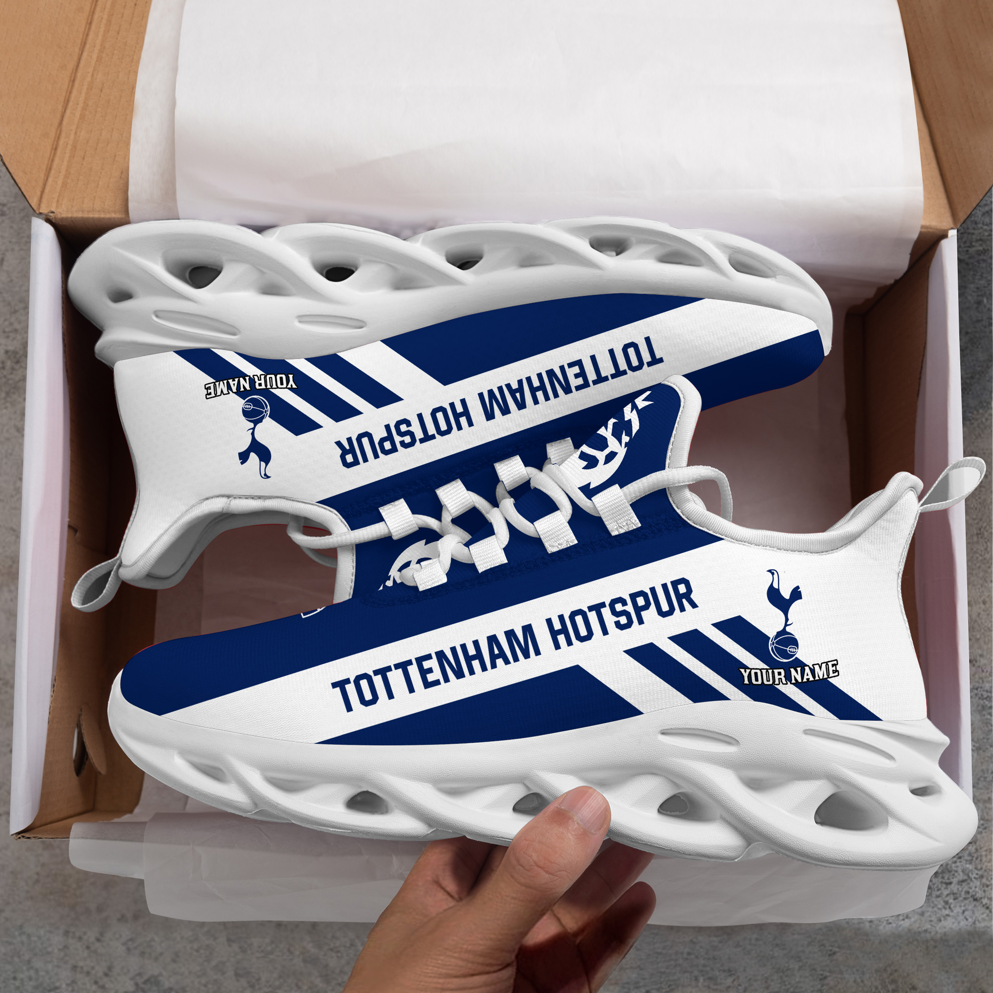 Custom Name Tottenham Hotspur PERSONALIZED MAX SOUL SHOES DS006 EPL - Famjoys Custom Name Tottenham Hotspur PERSONALIZED MAX SOUL SHOES DS006 EPL - Famjoys