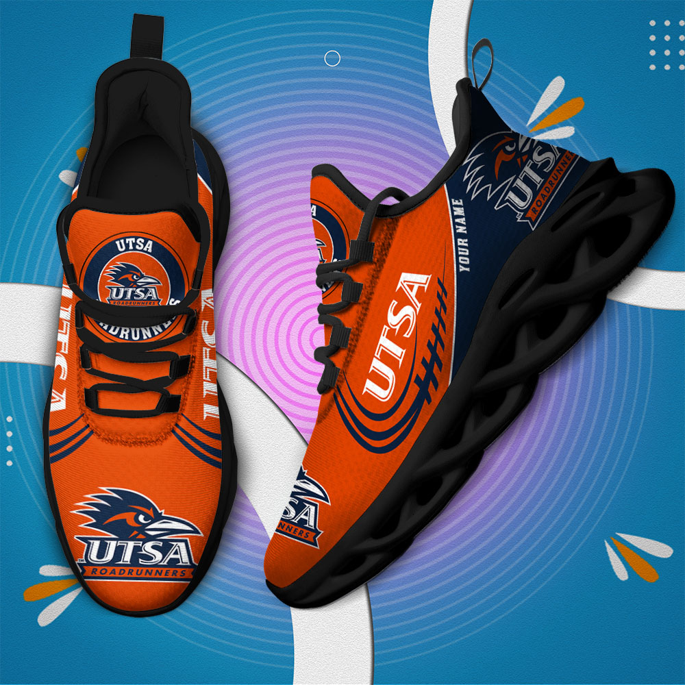 Custom Name UTSA Roadrunners PERSONALIZED MAX SOUL SHOES DS006 - Famjoys Custom Name UTSA Roadrunners PERSONALIZED MAX SOUL SHOES DS006 - Famjoys