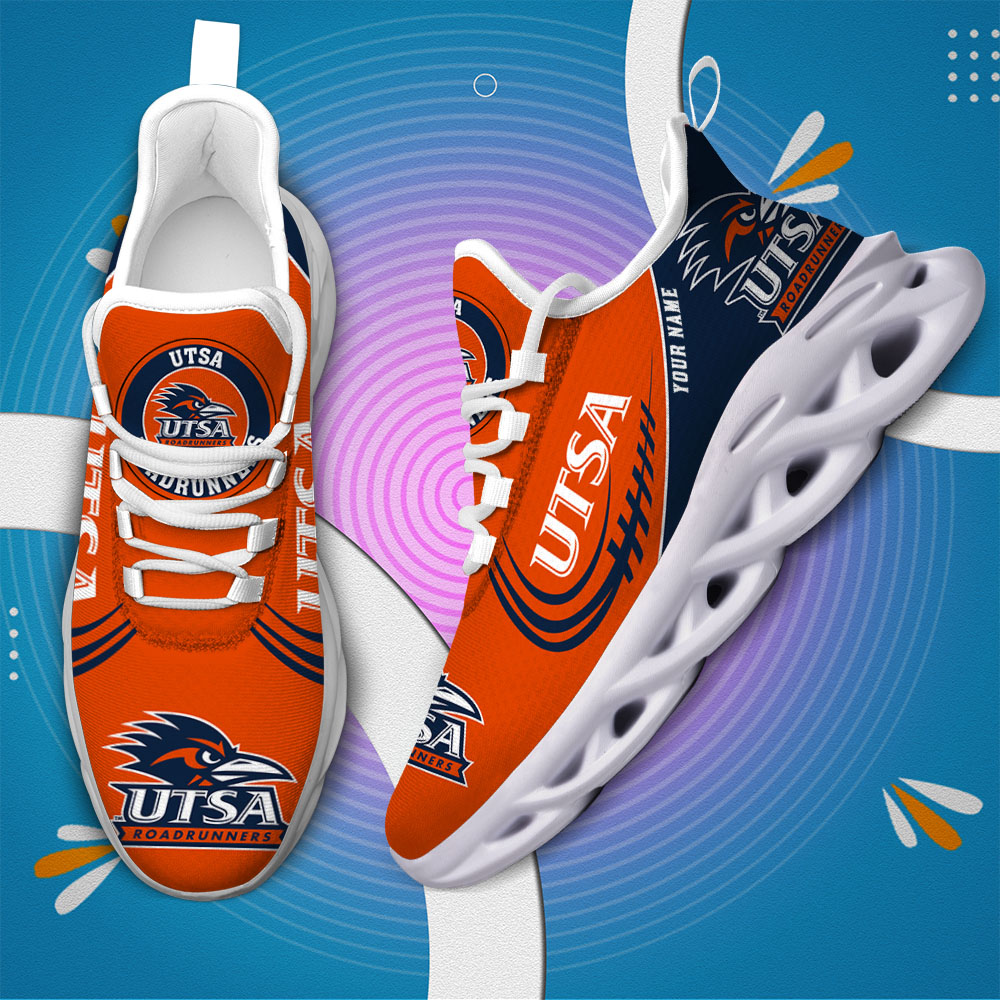 Custom Name UTSA Roadrunners PERSONALIZED MAX SOUL SHOES DS006 - Famjoys Custom Name UTSA Roadrunners PERSONALIZED MAX SOUL SHOES DS006 - Famjoys