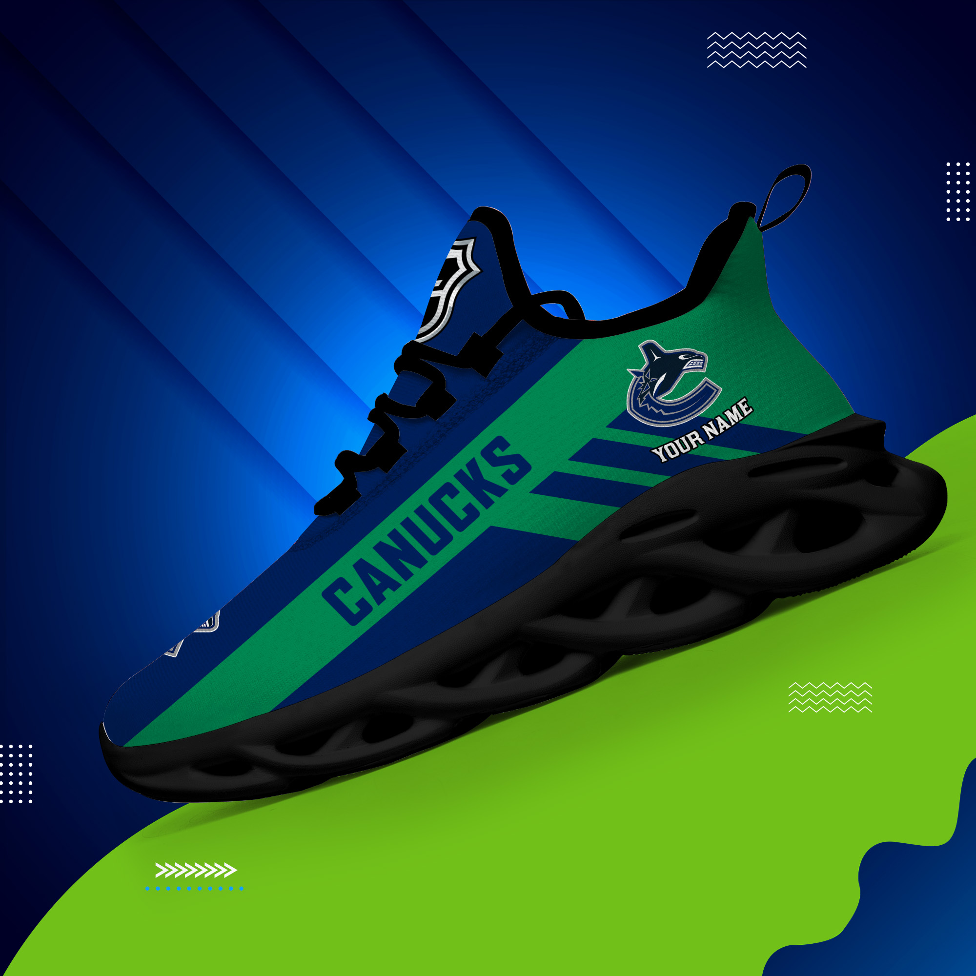 Custom Name Vancouver Canucks PERSONALIZED MAX SOUL SHOES DS004 - Famjoys Custom Name Vancouver Canucks PERSONALIZED MAX SOUL SHOES DS004 - Famjoys