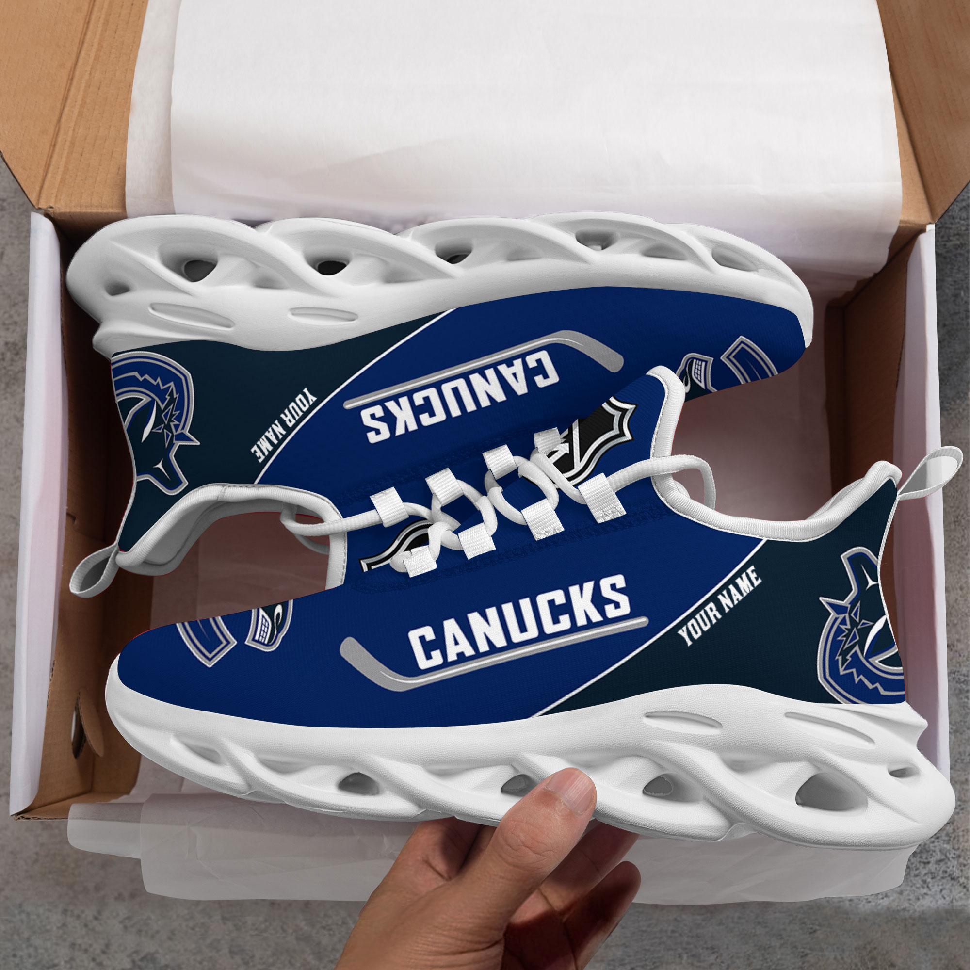 Custom Name Vancouver Canucks PERSONALIZED MAX SOUL SHOES DS006 NEW 2022 M1 - Famjoys Custom Name Vancouver Canucks PERSONALIZED MAX SOUL SHOES DS006 NEW 2022 M1 - Famjoys