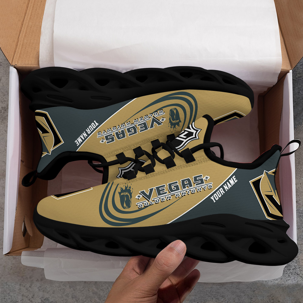 Custom Name Vegas Golden Knights PERSONALIZED MAX SOUL SHOES DS006 - Famjoys Custom Name Vegas Golden Knights PERSONALIZED MAX SOUL SHOES DS006 - Famjoys