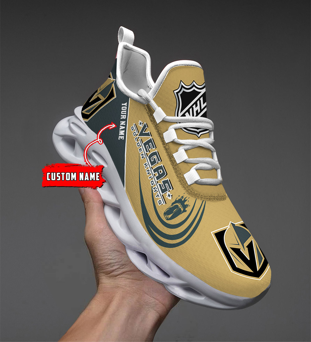 Custom Name Vegas Golden Knights PERSONALIZED MAX SOUL SHOES DS006 - Famjoys Custom Name Vegas Golden Knights PERSONALIZED MAX SOUL SHOES DS006 - Famjoys