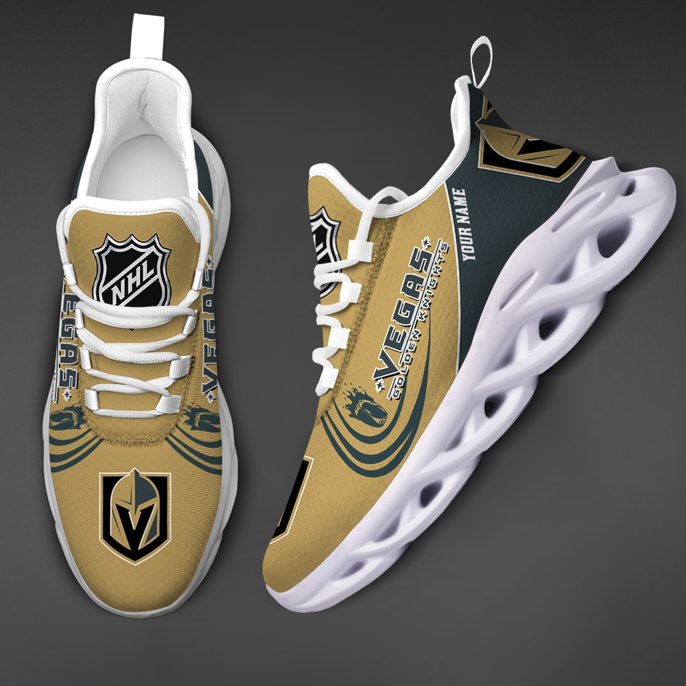 Custom Name Vegas Golden Knights PERSONALIZED MAX SOUL SHOES DS006 - Famjoys Custom Name Vegas Golden Knights PERSONALIZED MAX SOUL SHOES DS006 - Famjoys