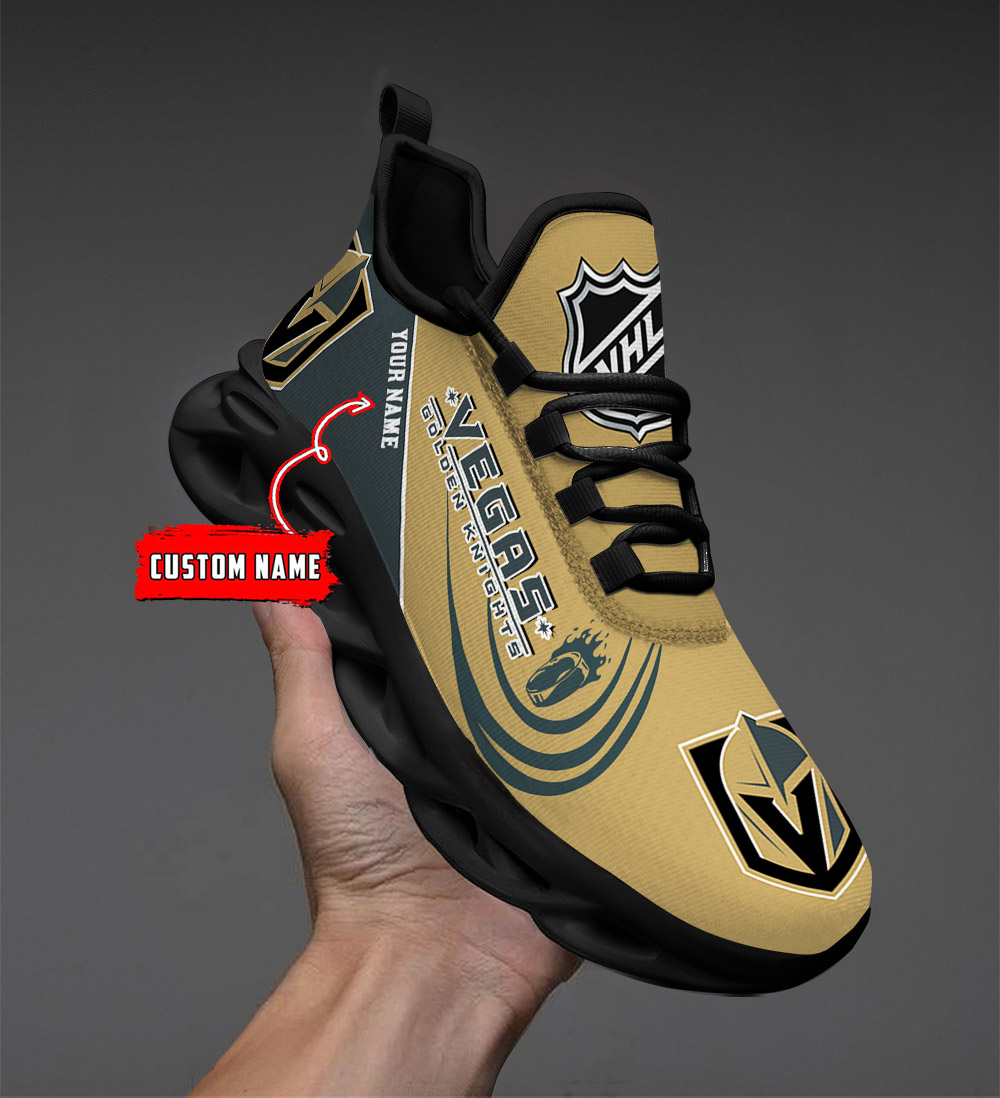 Custom Name Vegas Golden Knights PERSONALIZED MAX SOUL SHOES DS006 - Famjoys Custom Name Vegas Golden Knights PERSONALIZED MAX SOUL SHOES DS006 - Famjoys