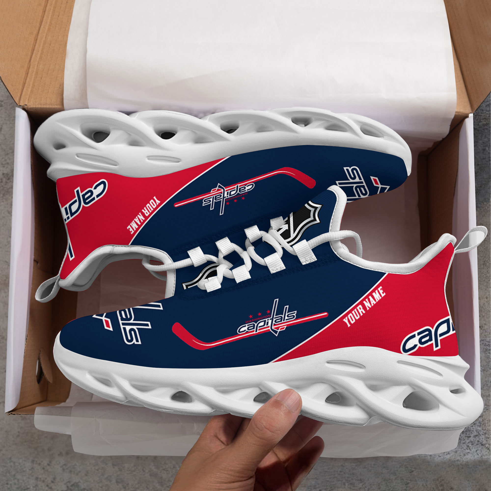 Custom Name Washington Capitals PERSONALIZED MAX SOUL SHOES DS006 NEW 2022 M1 - Famjoys Custom Name Washington Capitals PERSONALIZED MAX SOUL SHOES DS006 NEW 2022 M1 - Famjoys