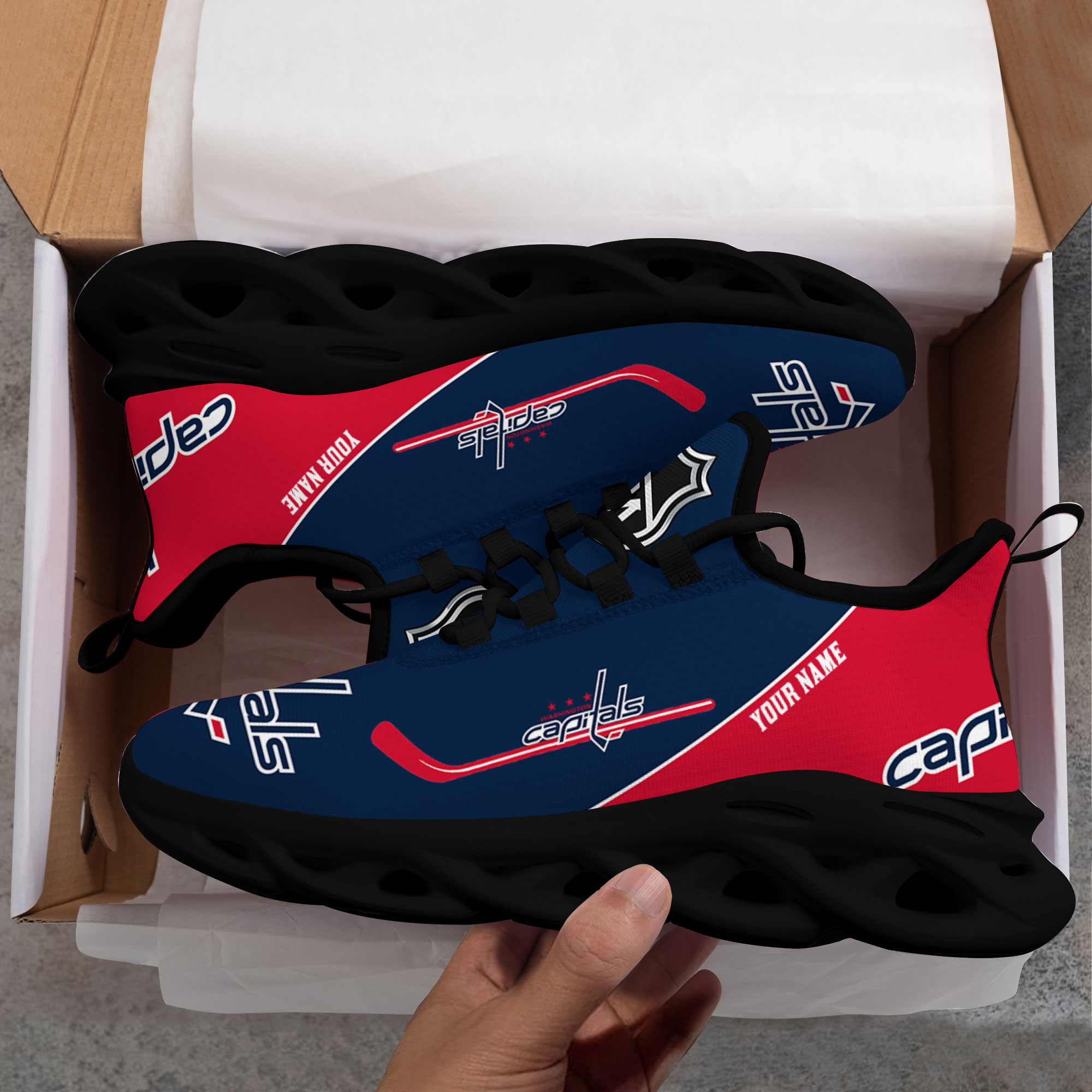 Custom Name Washington Capitals PERSONALIZED MAX SOUL SHOES DS006 NEW 2022 M1 - Famjoys Custom Name Washington Capitals PERSONALIZED MAX SOUL SHOES DS006 NEW 2022 M1 - Famjoys