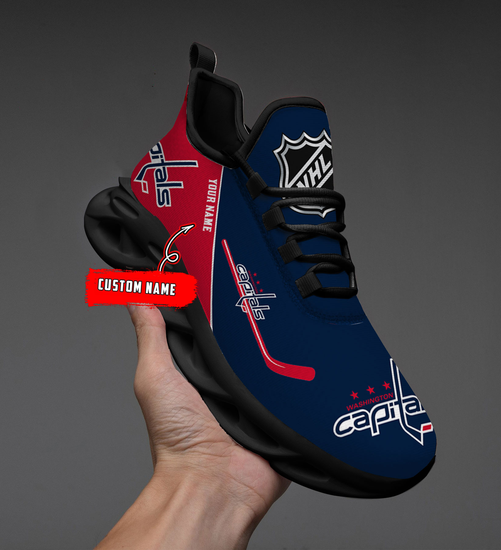 Custom Name Washington Capitals PERSONALIZED MAX SOUL SHOES DS006 NEW 2022 M1 - Famjoys Custom Name Washington Capitals PERSONALIZED MAX SOUL SHOES DS006 NEW 2022 M1 - Famjoys
