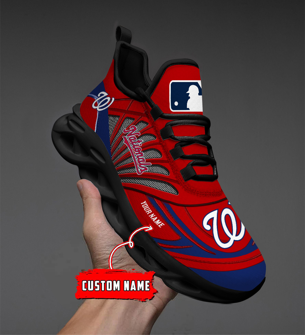 Custom Name Washington Nationals PERSONALIZED MAX SOUL SHOES DS005 - Famjoys Custom Name Washington Nationals PERSONALIZED MAX SOUL SHOES DS005 - Famjoys