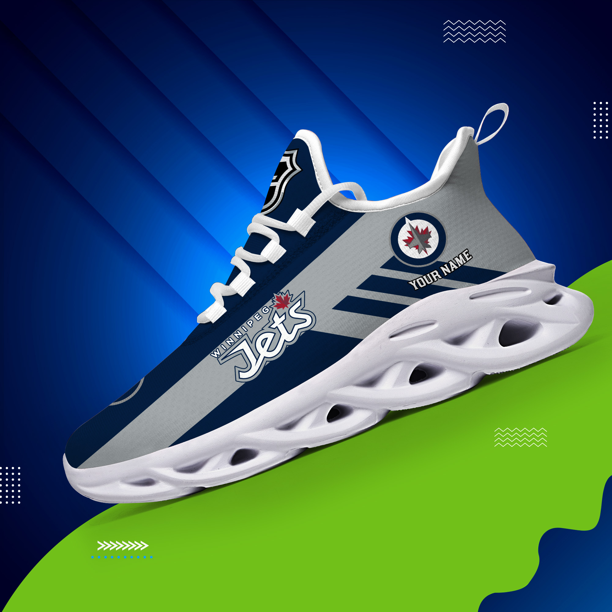 Custom Name Winnipeg Jets PERSONALIZED MAX SOUL SHOES DS004 - Famjoys Custom Name Winnipeg Jets PERSONALIZED MAX SOUL SHOES DS004 - Famjoys