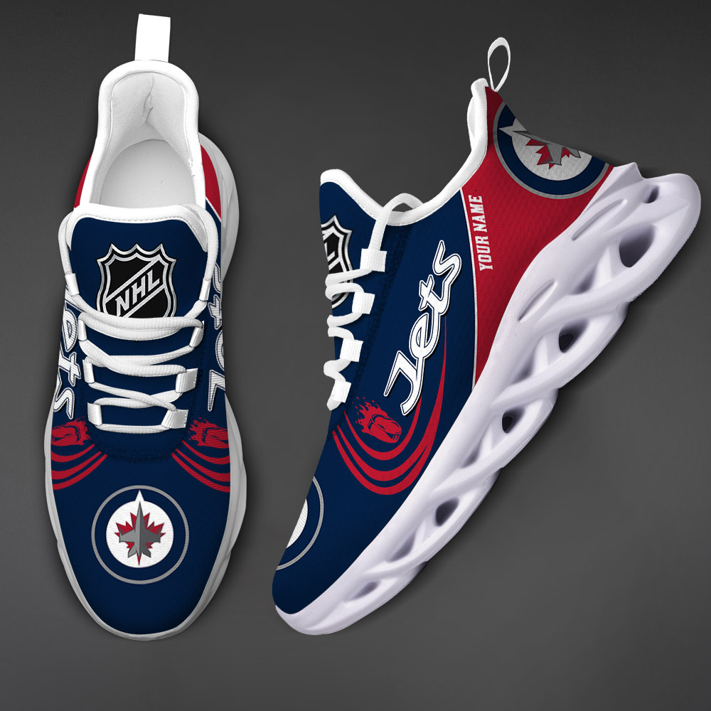 Custom Name Winnipeg Jets PERSONALIZED MAX SOUL SHOES DS006 - Famjoys Custom Name Winnipeg Jets PERSONALIZED MAX SOUL SHOES DS006 - Famjoys