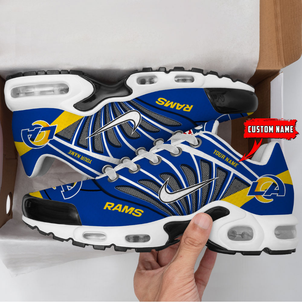 Customize Your Name with Los Angeles Rams Ver 39 Sport Shoes - Famjoys Customize Your Name with Los Angeles Rams Ver 39 Sport Shoes - Famjoys