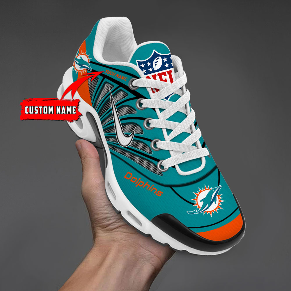 Customize Your Name with Miami Dolphins Ver 39 Sport Shoes - Famjoys Customize Your Name with Miami Dolphins Ver 39 Sport Shoes - Famjoys