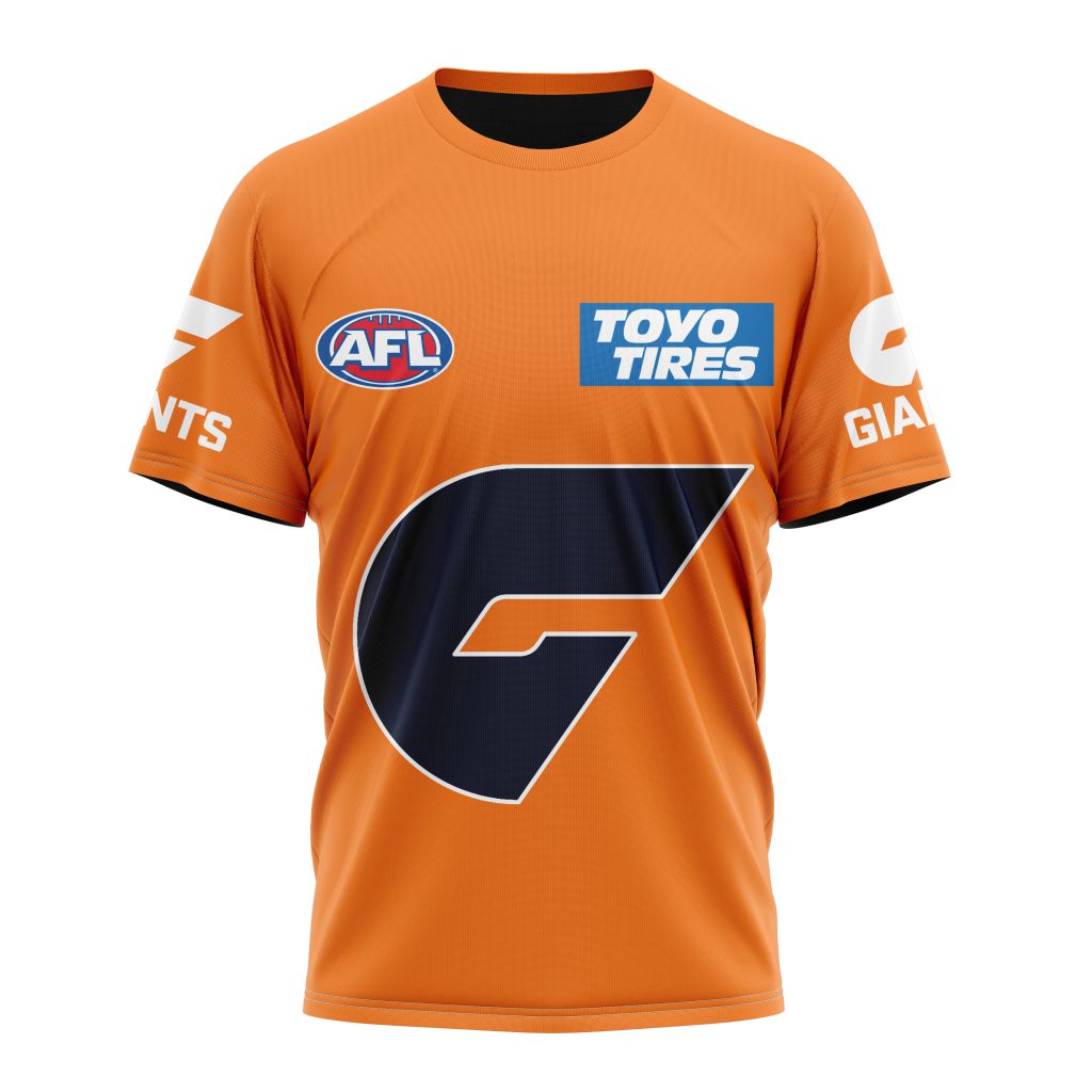 Customized AFL Greater Western Sydney Giants Away Kits Unisex Tshirt - Famjoys Customized AFL Greater Western Sydney Giants Away Kits Unisex Tshirt - Famjoys