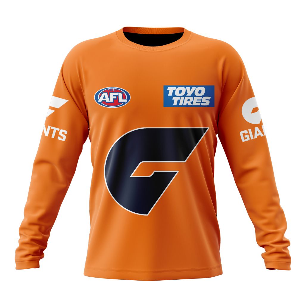 Customized AFL Greater Western Sydney Giants Away Kits Unisex Tshirt - Famjoys Customized AFL Greater Western Sydney Giants Away Kits Unisex Tshirt - Famjoys