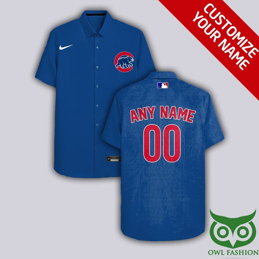Customized Chicago Cubs Jeans Blue With White Hawaiian Shirt - Famjoys Customized Chicago Cubs Jeans Blue With White Hawaiian Shirt - Famjoys