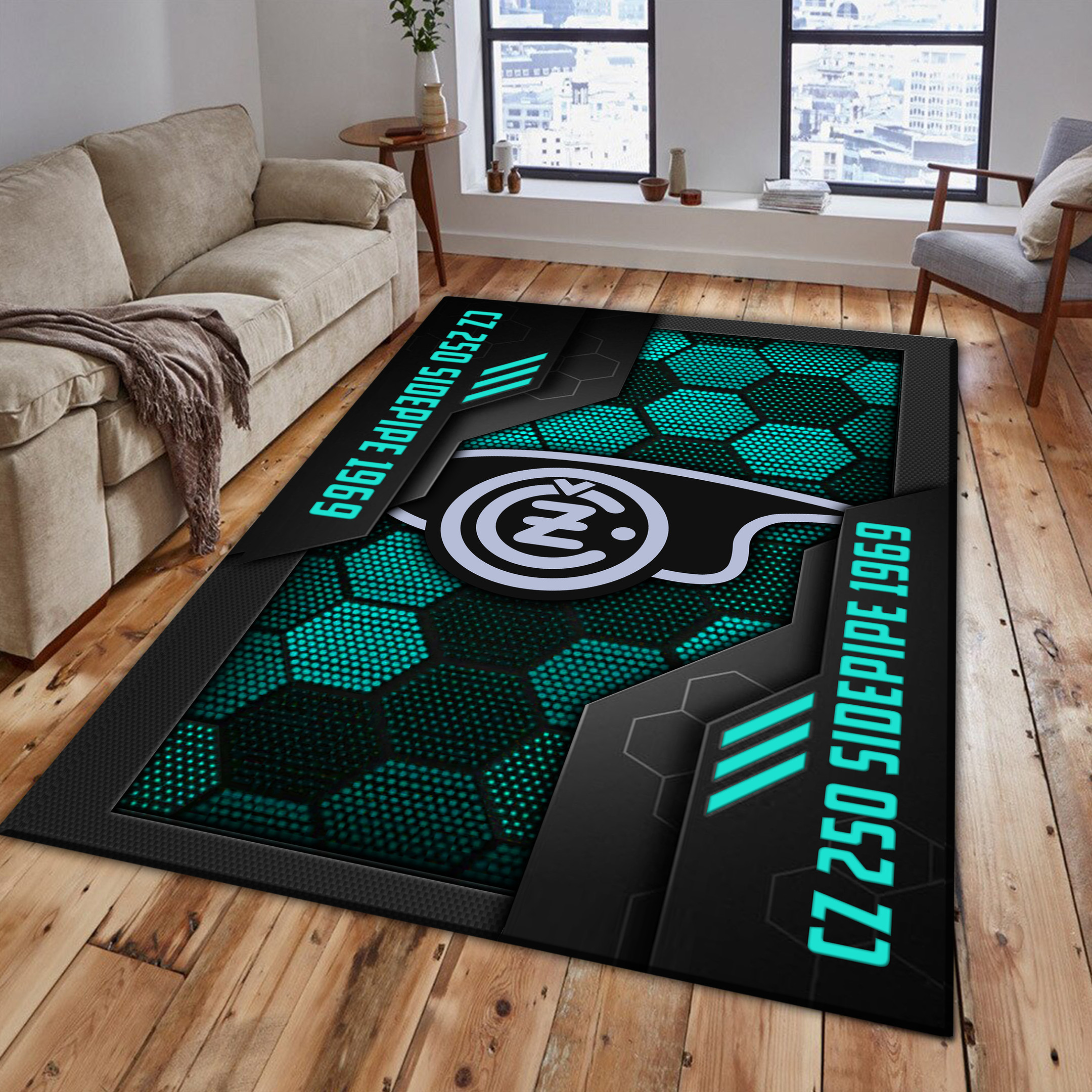 CZ 250 Sidepipe 1969 Area Rugs 4098 Multicolor - Famjoys CZ 250 Sidepipe 1969 Area Rugs 4098 Multicolor - Famjoys