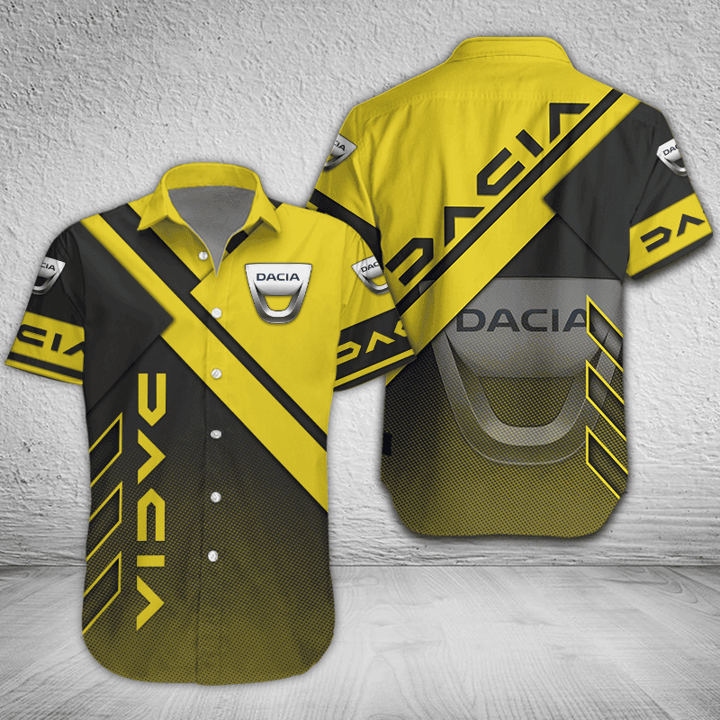 Dacia Button Shirt Custom Name, Multicolor - Famjoys Dacia Button Shirt Custom Name, Multicolor - Famjoys