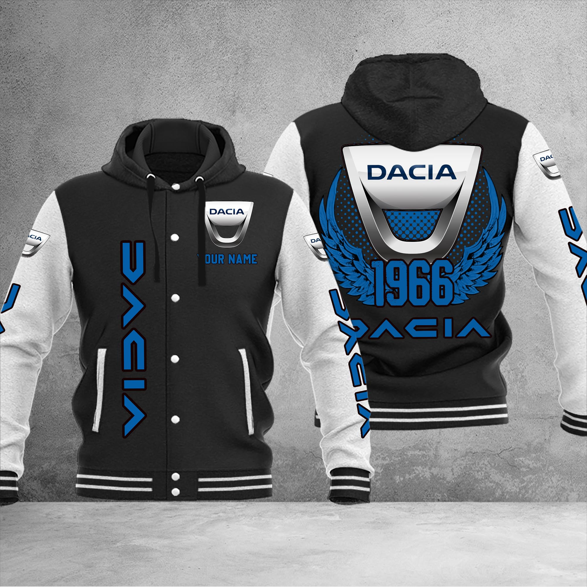 Dacia DMHJ1034 Baseball Jacket Multicolor - Famjoys Dacia DMHJ1034 Baseball Jacket Multicolor - Famjoys