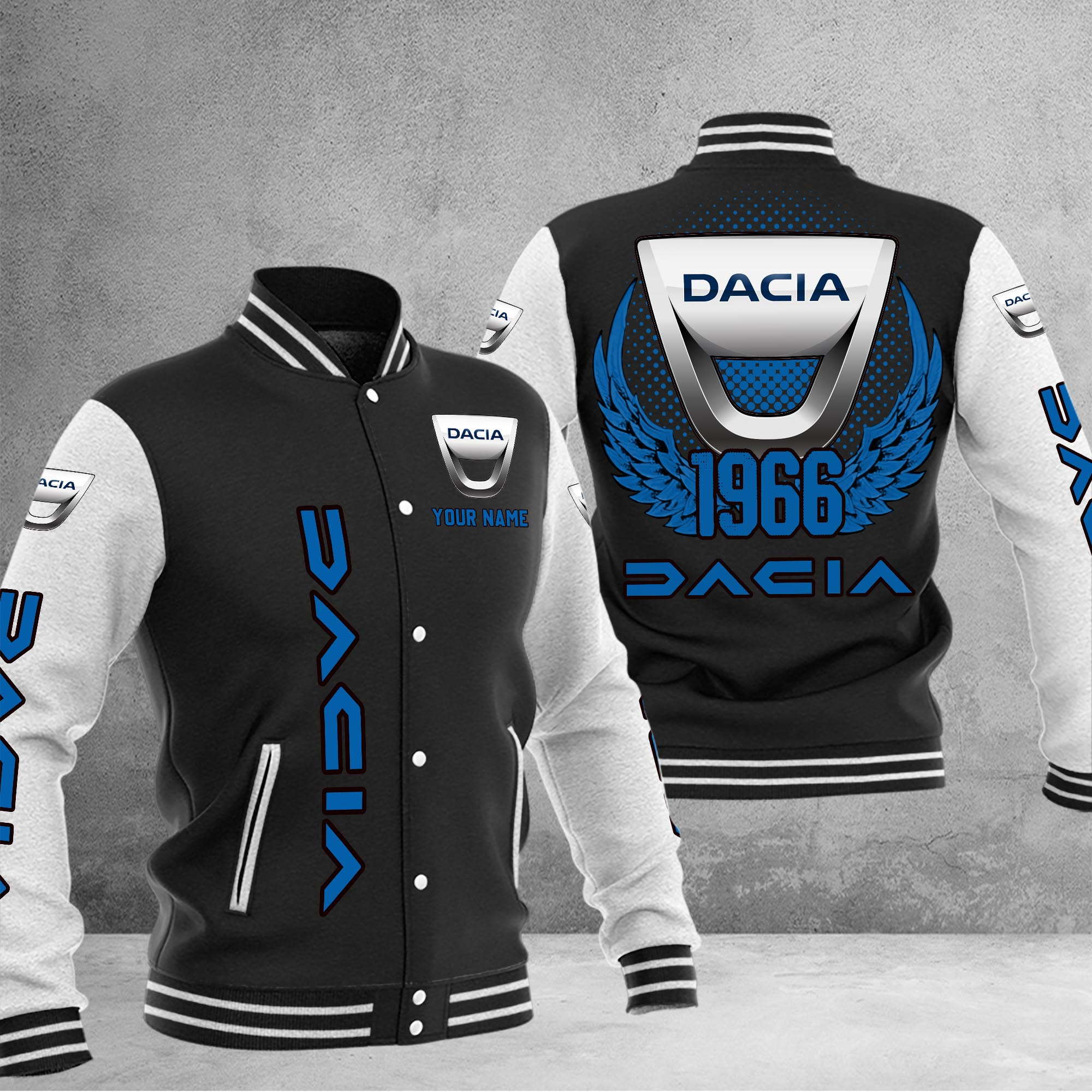 Dacia DMHJ1034 Baseball Jacket Multicolor - Famjoys Dacia DMHJ1034 Baseball Jacket Multicolor - Famjoys