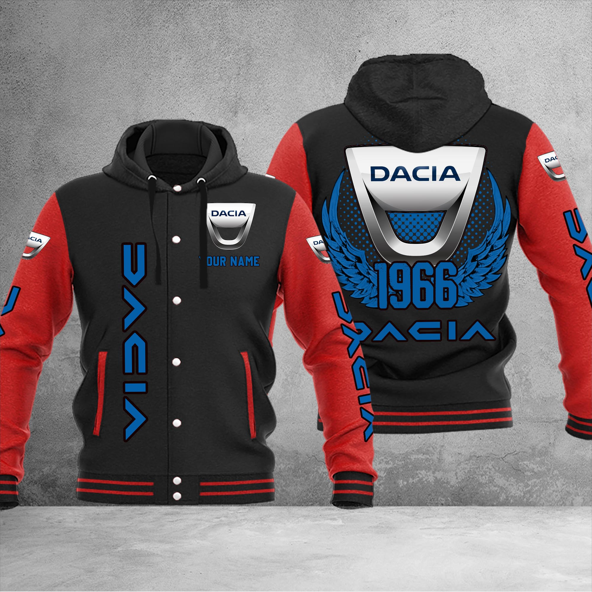 Dacia DMHJ1034 Baseball Jacket Multicolor - Famjoys Dacia DMHJ1034 Baseball Jacket Multicolor - Famjoys